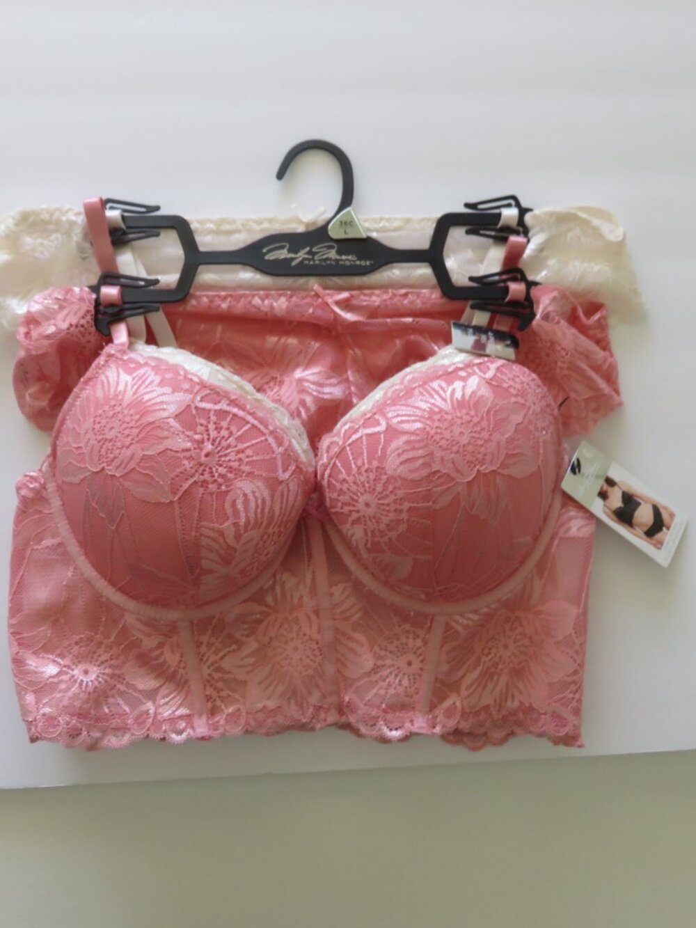 (#115) Marilyn Monroe Longline & Tanga Set 4 pcs Bra & Panty Set